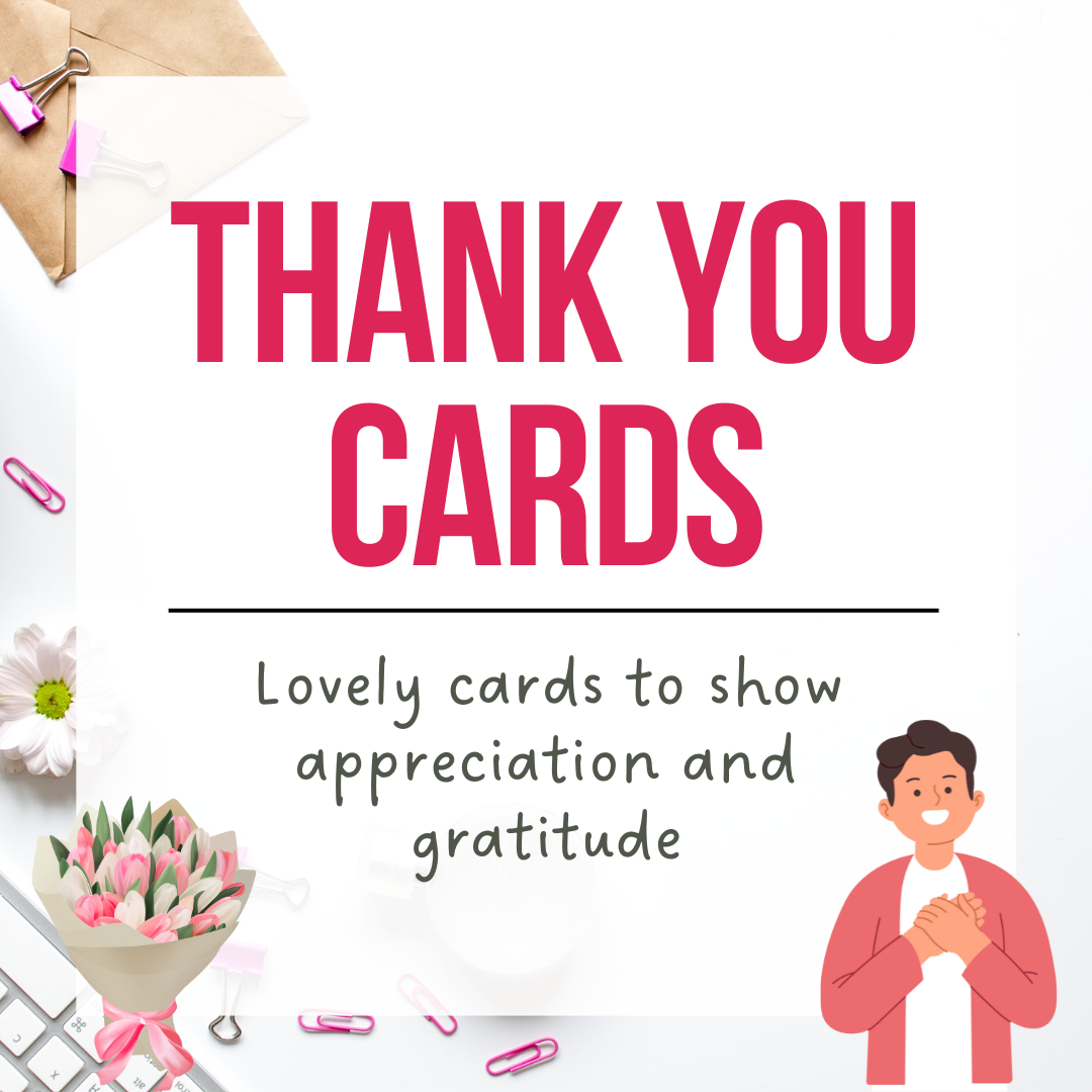 Thank you Cards NZ Del's Handmade Cards