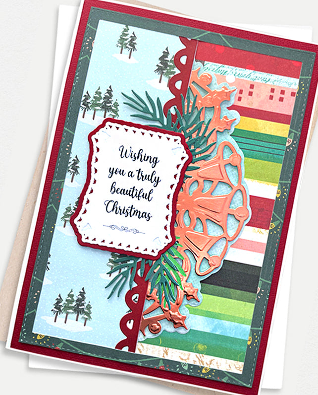 Colorful Christmas Card - Wishing you a beautiful Christmas