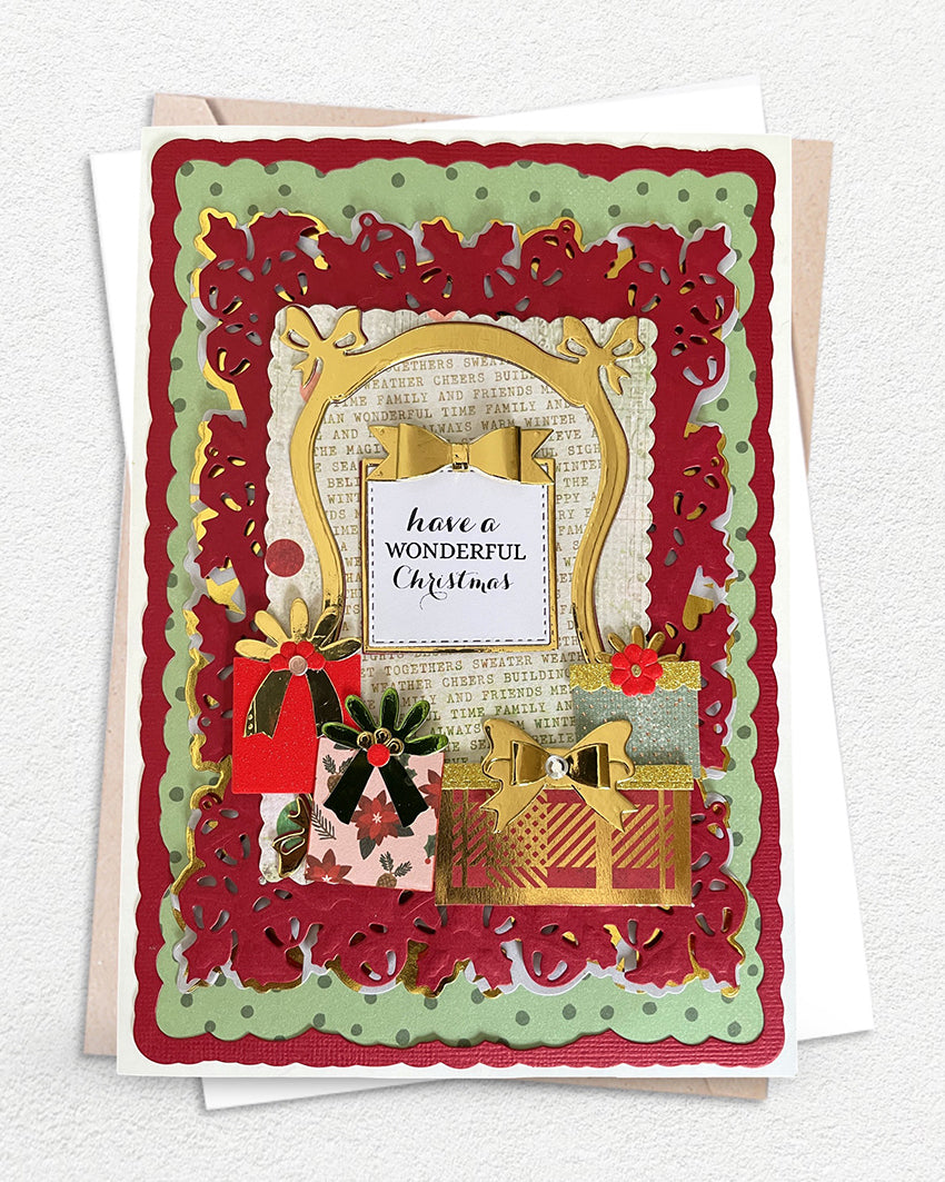 Luxury Handmade Christmas Card | Wishing you a Wonderful Christmas