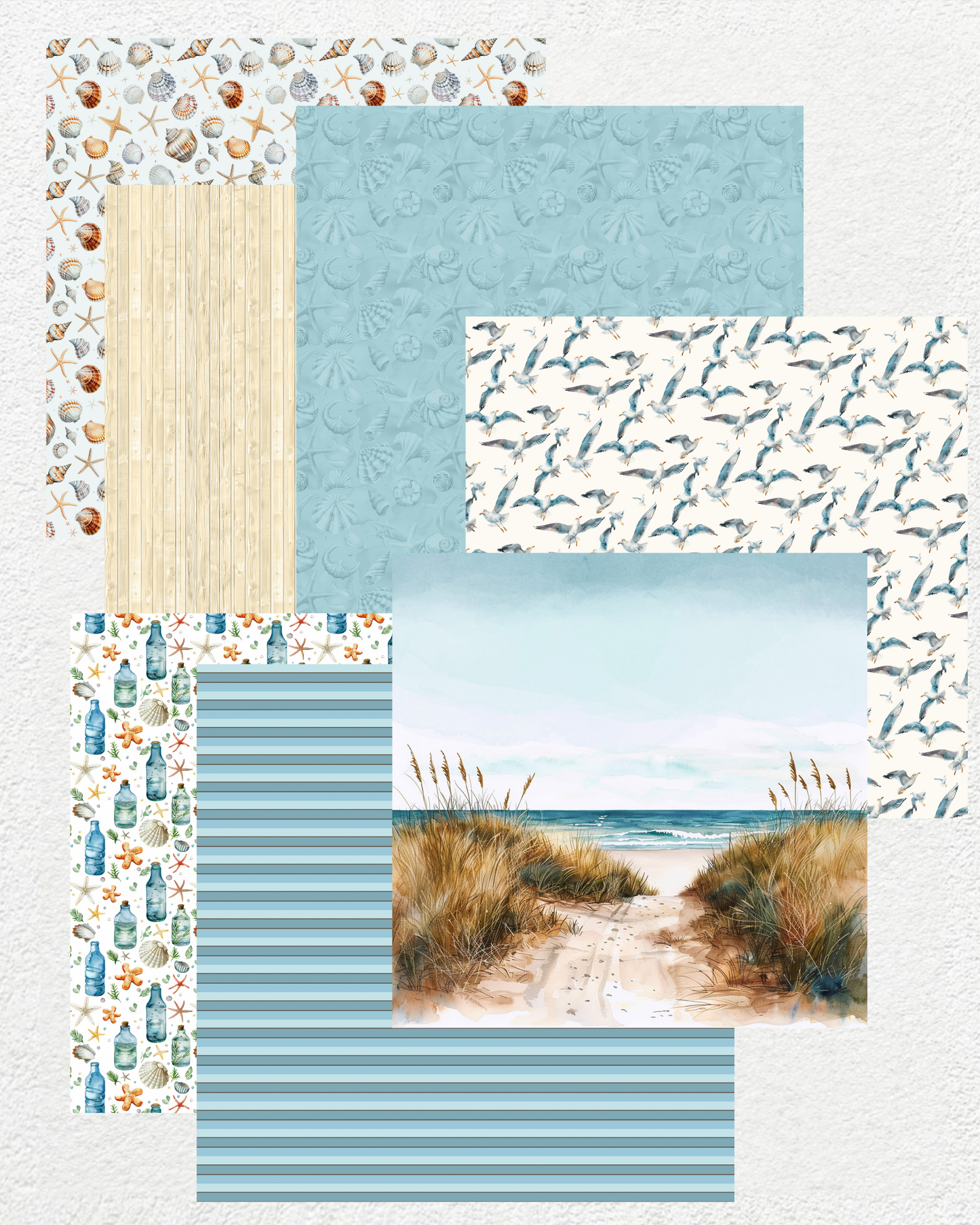 Seaside Strolls - Digital Paper Pack