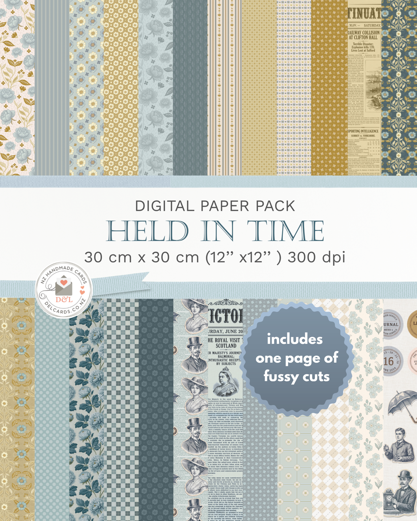 Digital Paper Pack | Held in Time