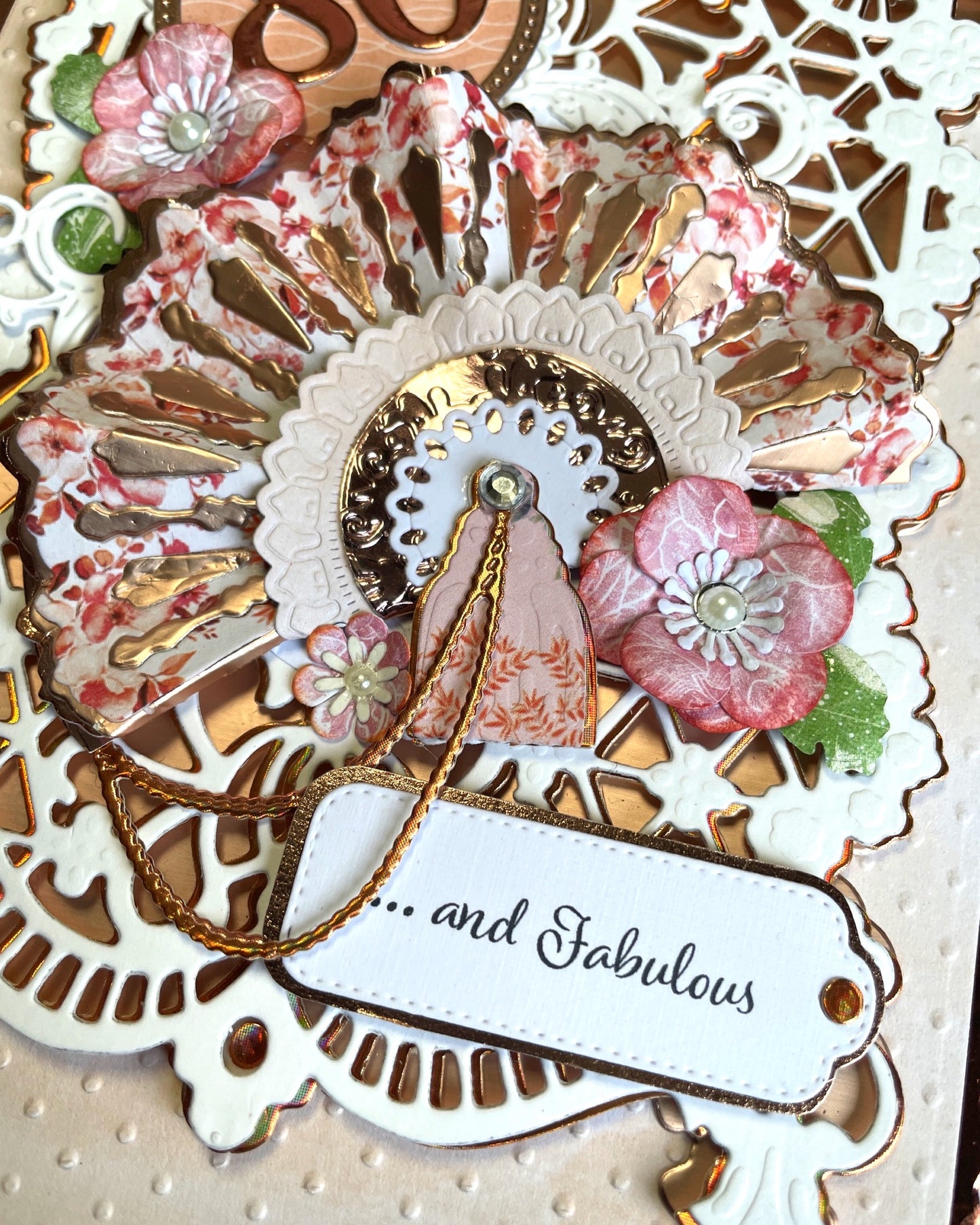 80th Birthday Greeting Card – Luxury Handmade Card made in NZ