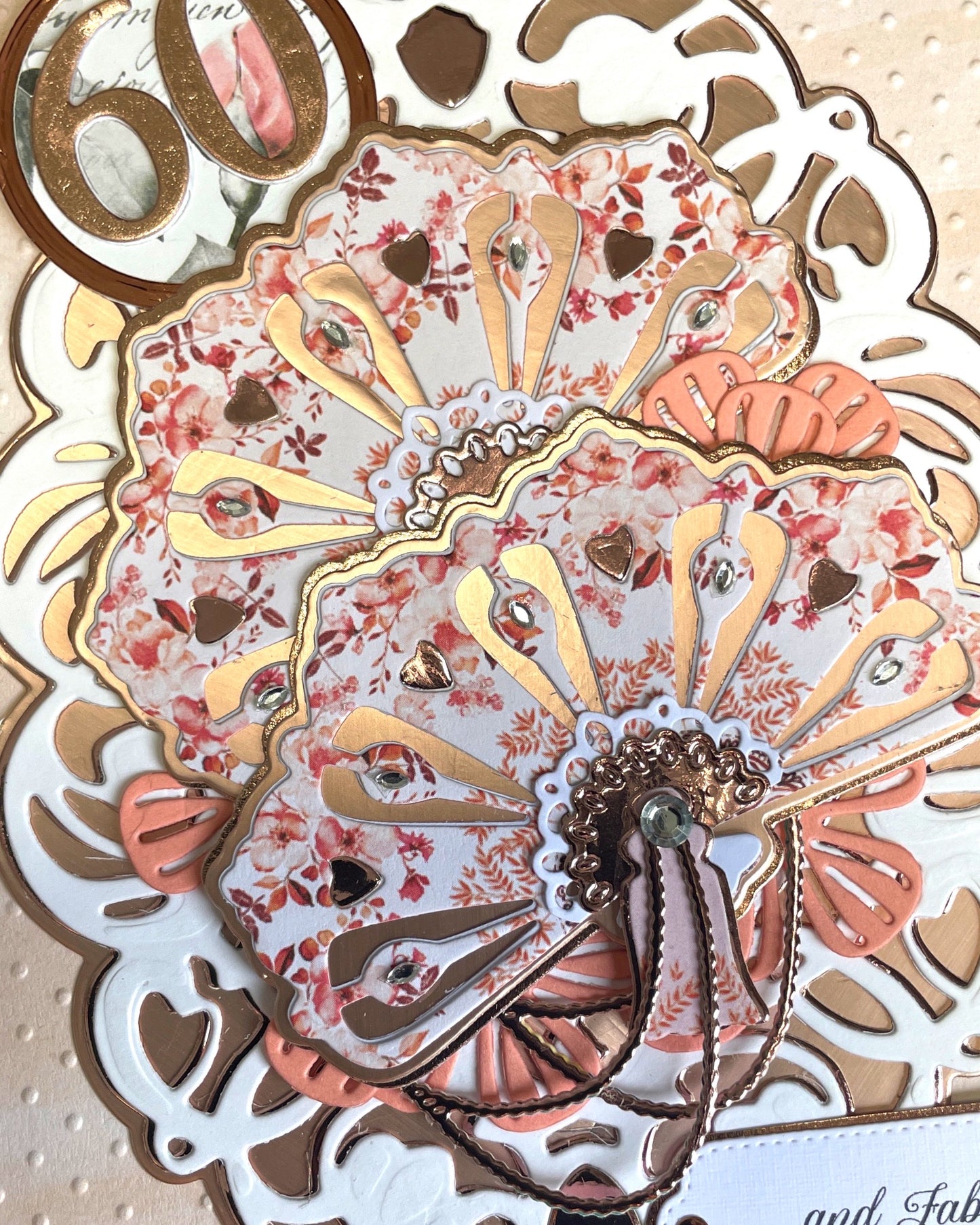 60th Birthday Greeting Card – Luxury Handmade Card made in NZ