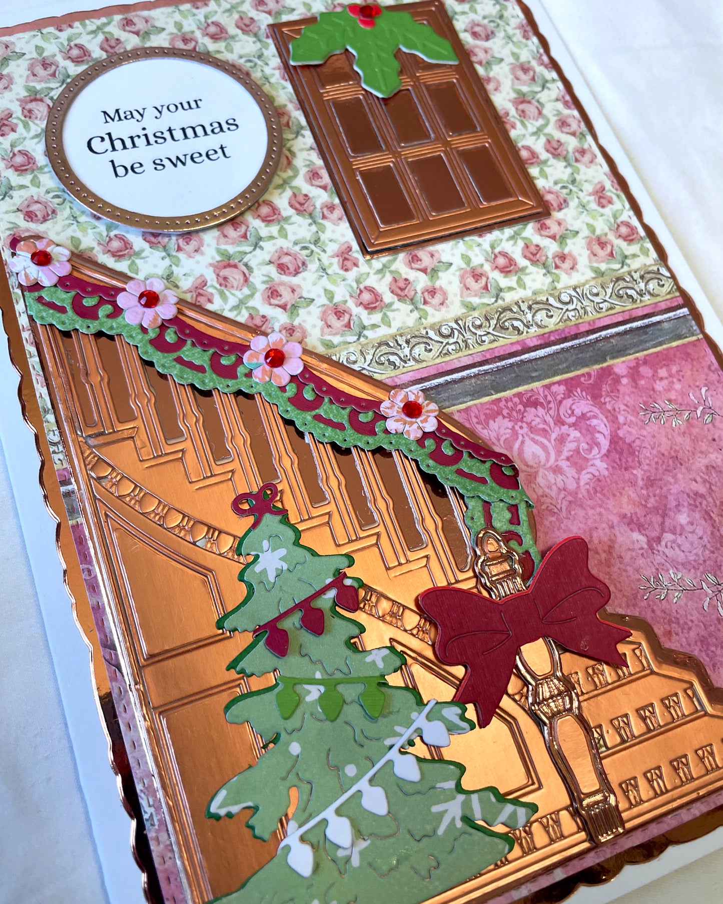 Christmas Card | May your Christmas be Sweet - Staircase Scene