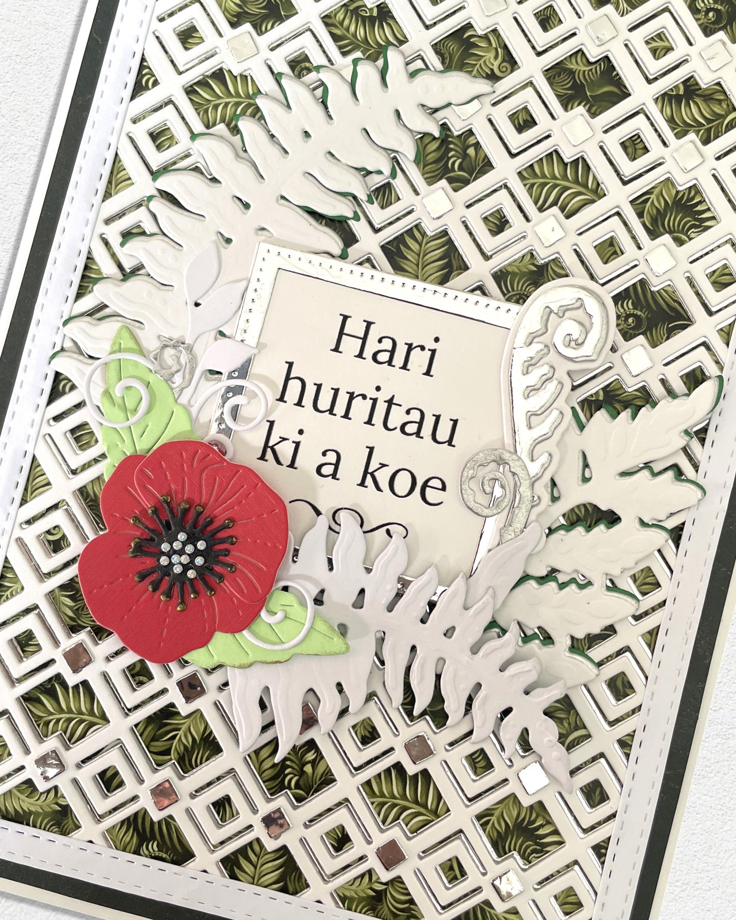 Luxury Handmade Māori Card – Hari Huritau ki a koe