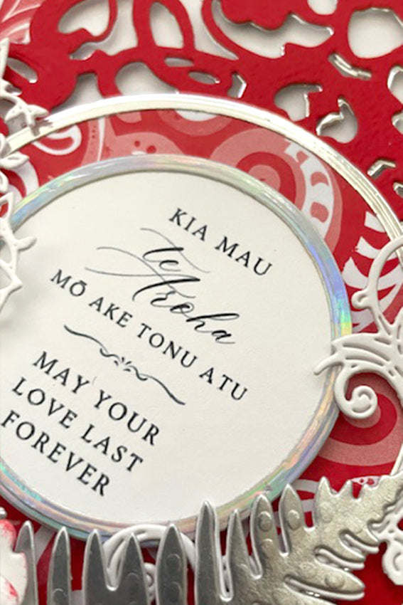 Luxury Handmade Māori Wedding Card – May your Love Last Forever