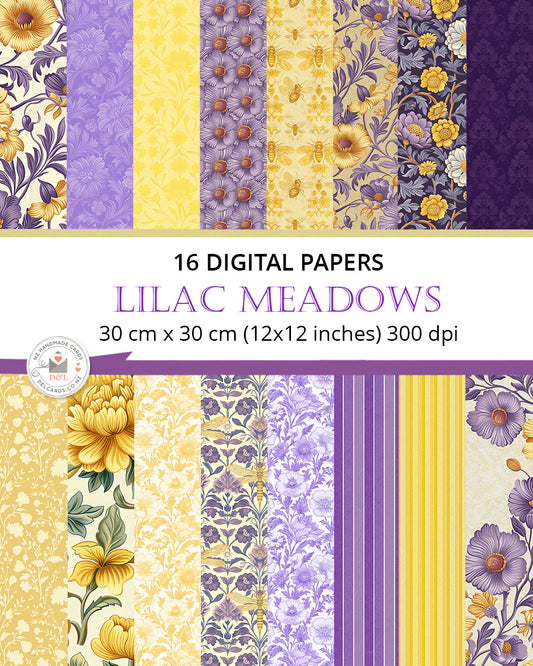 Digital Papers - Lilac Meadows