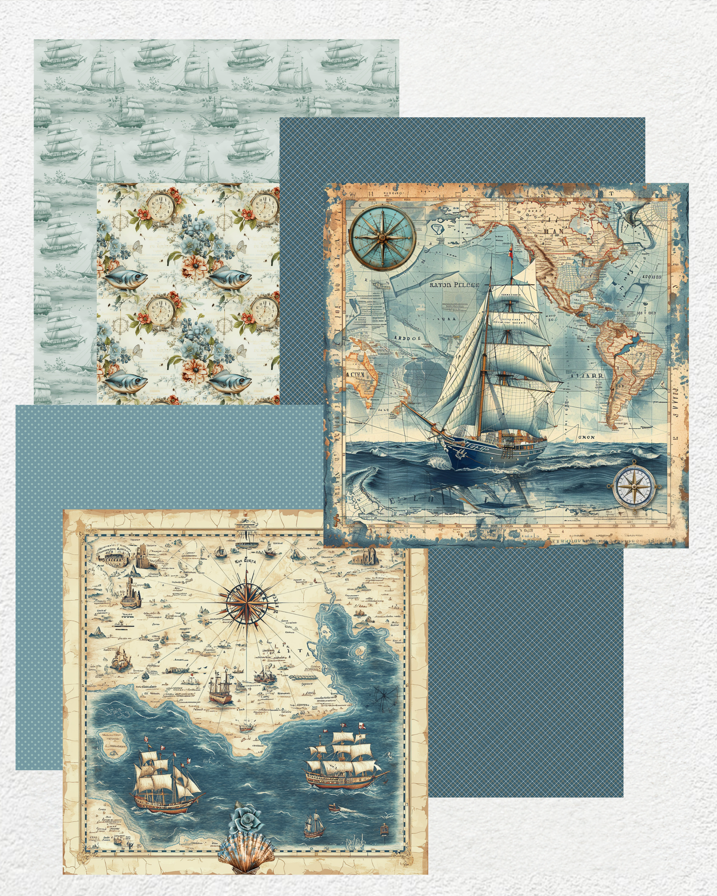 Nautical Charm - Digital Papers