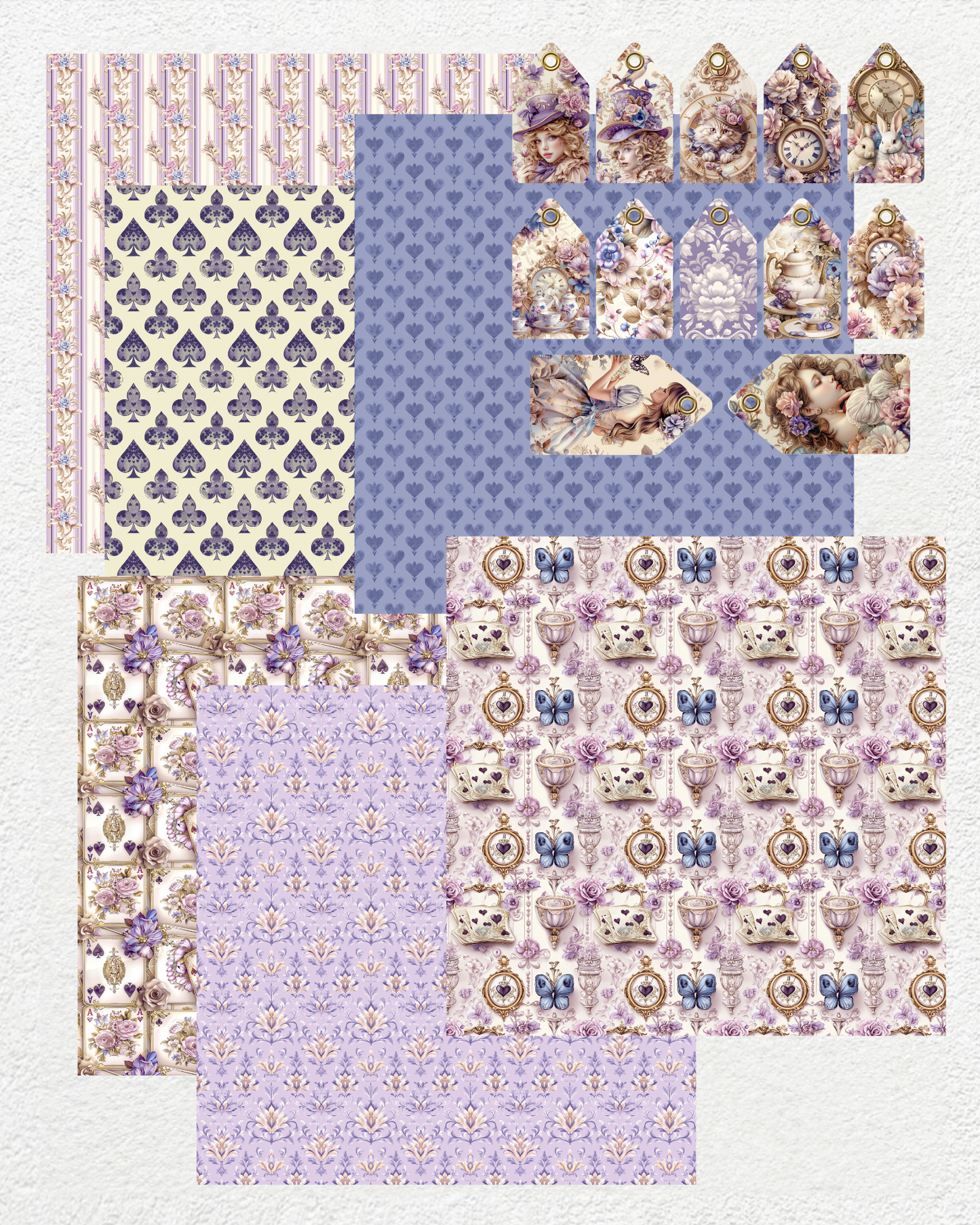 Modern Alice - Digital Paper Pack