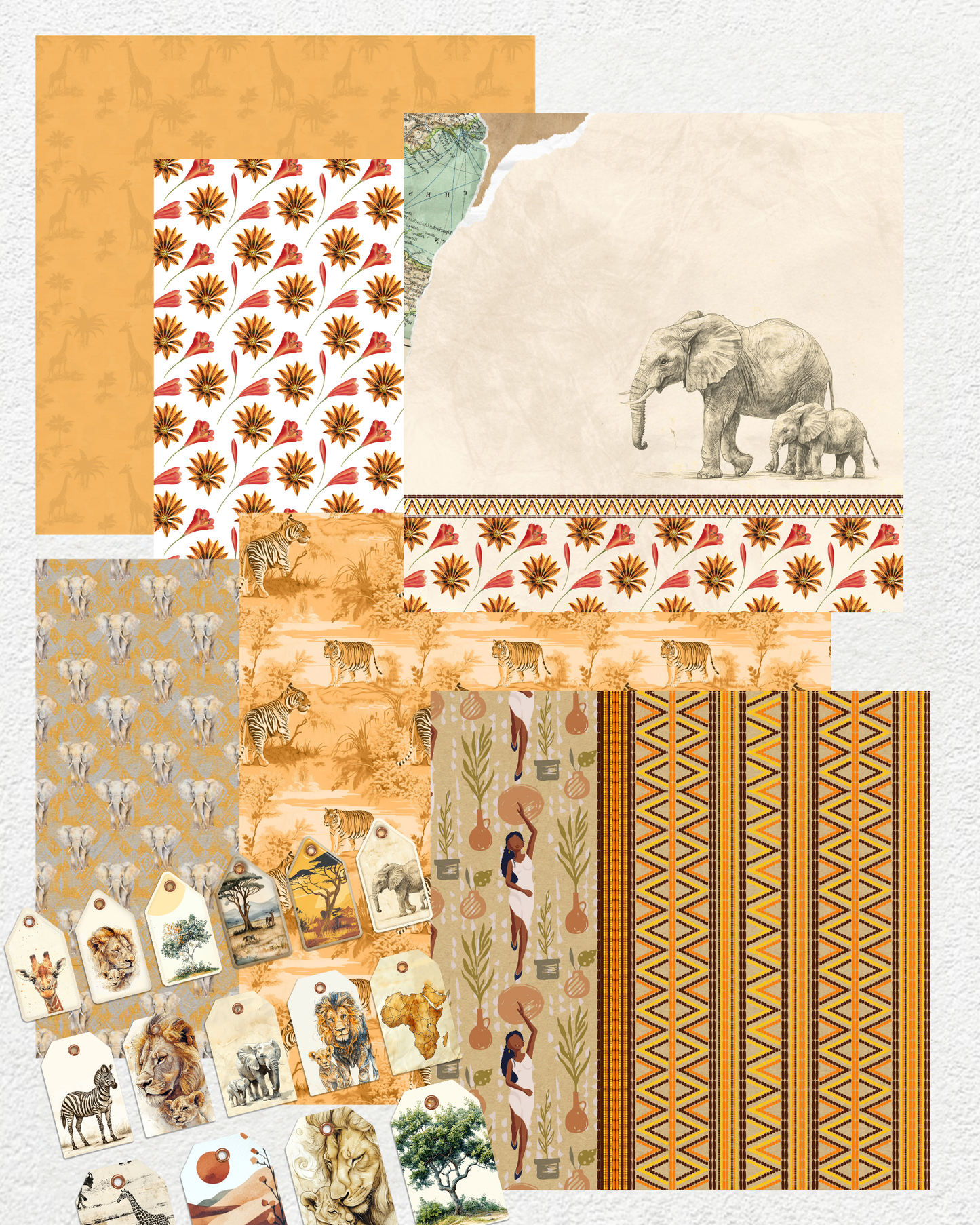 African Safari - Digital Paper Pack