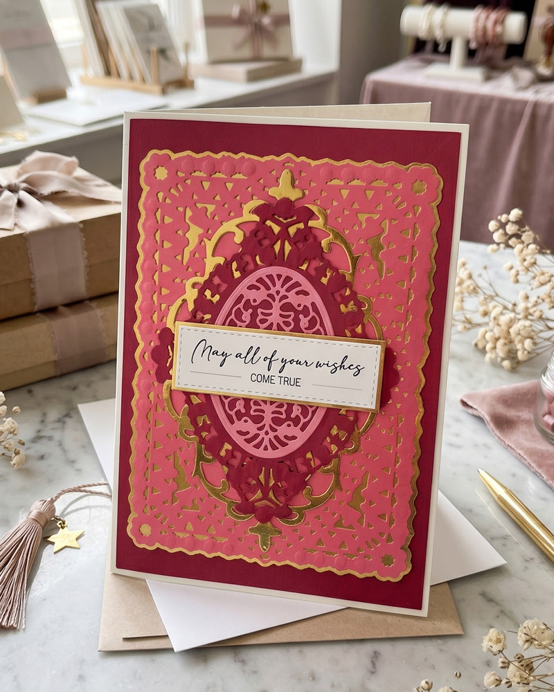 Handmade birthday card made in New Zealand by Del Cards - May all of your wishes come True