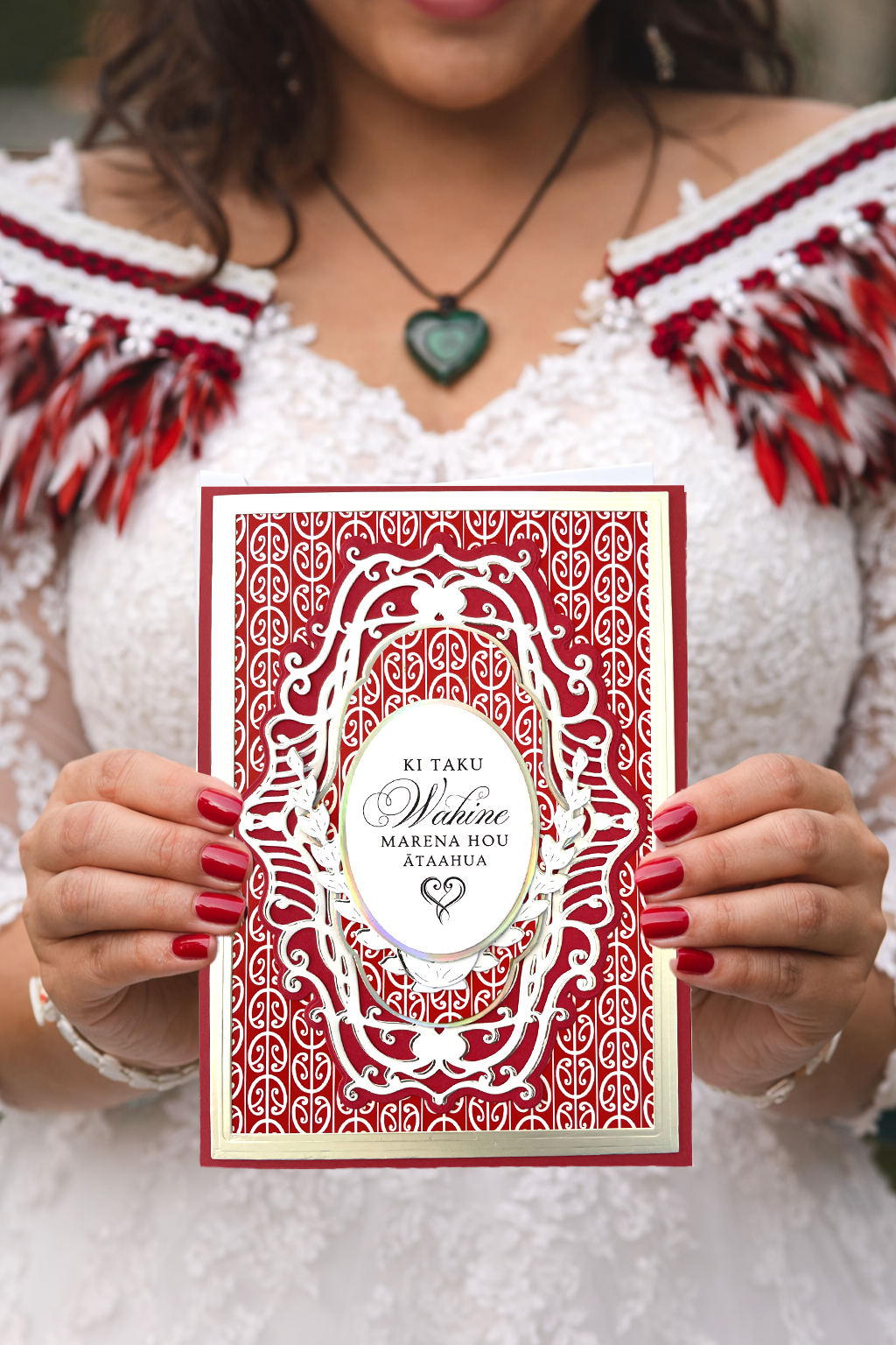 Luxury Handmade Māori Wedding Card – To my Beautiful Bride