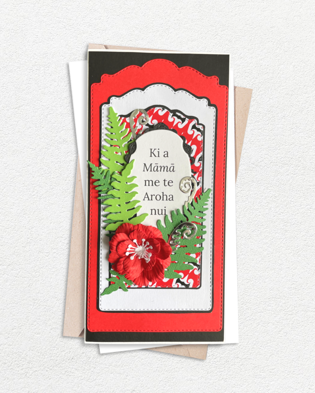 Māori card with an exclusive design paper
