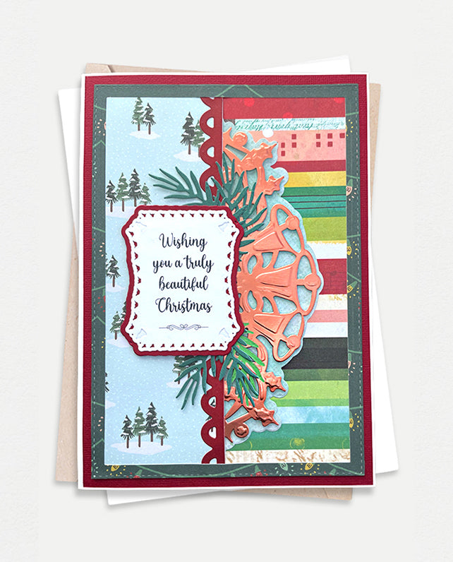 Colorful Christmas Card - Wishing you a beautiful Christmas