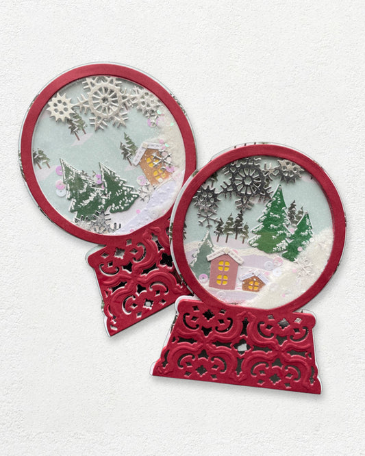 Shaker Card elements - Large Snow Globes