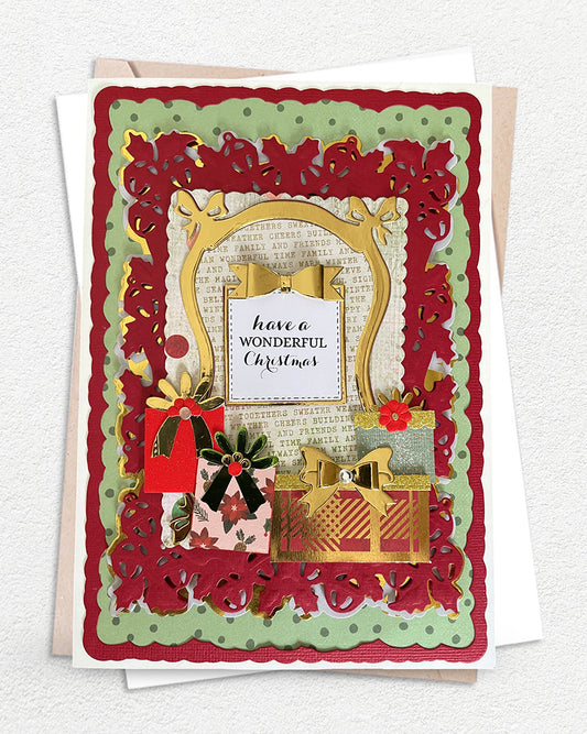 Luxury Handmade Christmas Card | Wishing you a Wonderful Christmas