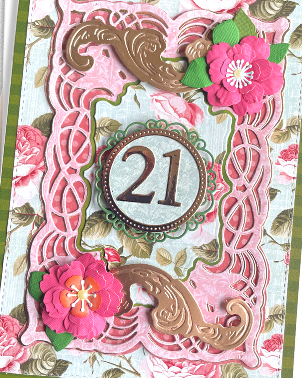 21st Birthday Greeting Card – Unique Handmade Card made in NZ