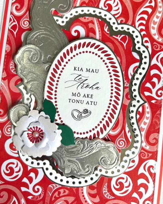 Luxury Handmade Māori Wedding Card – May your Love Last Forever