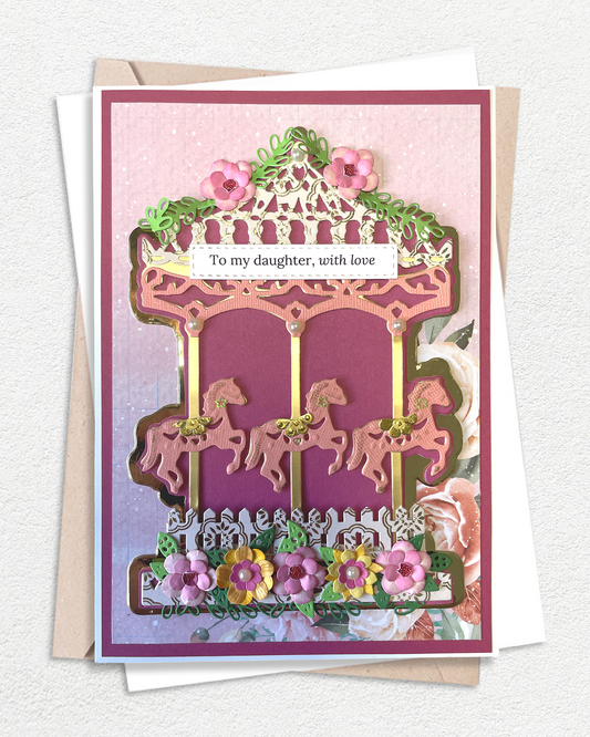 Luxury Handmade Card - To my daughter, with love