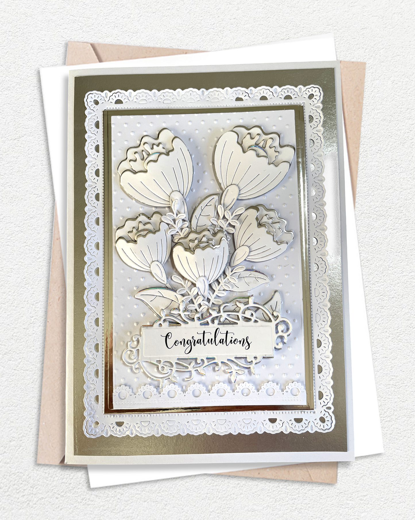 Celebrate with Elegance – Luxury Handmade Congratulations Card