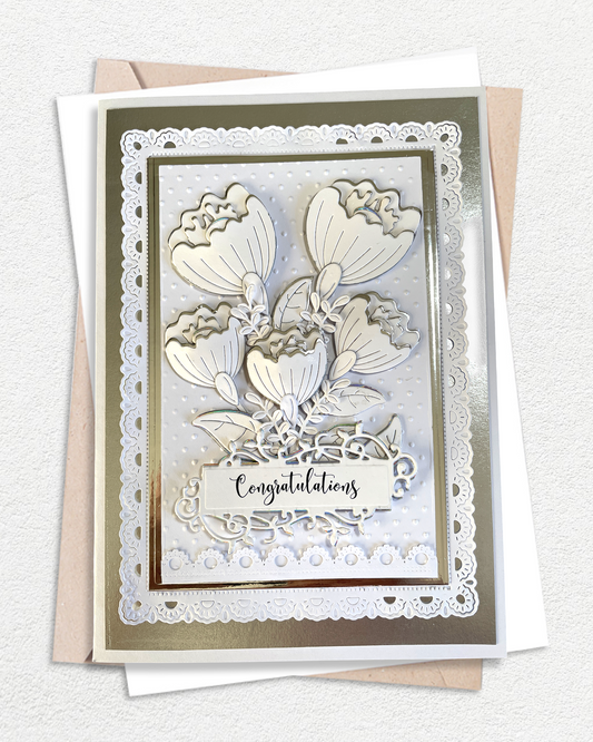 Celebrate with Elegance – Luxury Handmade Congratulations Card