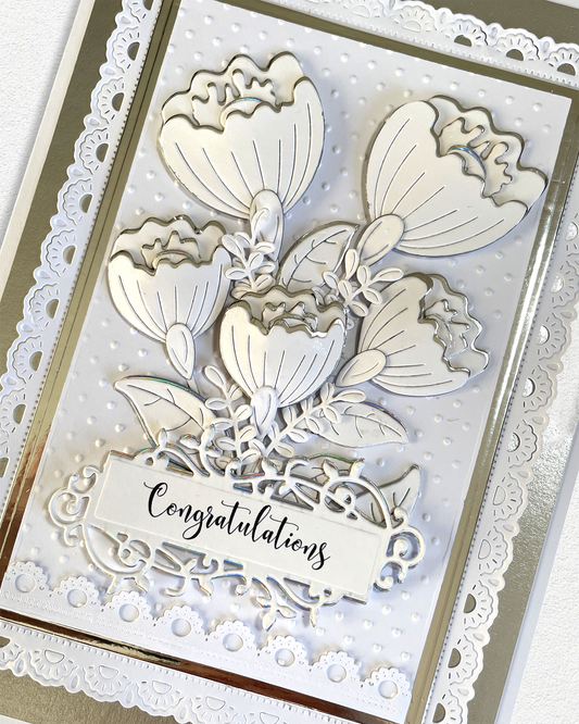 Celebrate with Elegance – Luxury Handmade Congratulations Card