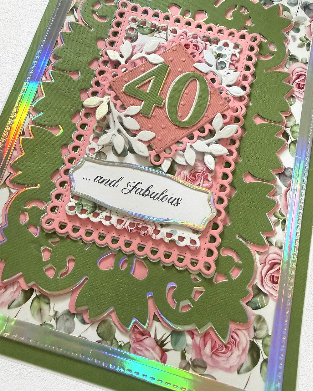 40th Birthday Greeting Card – Luxury Handmade Card made in NZ