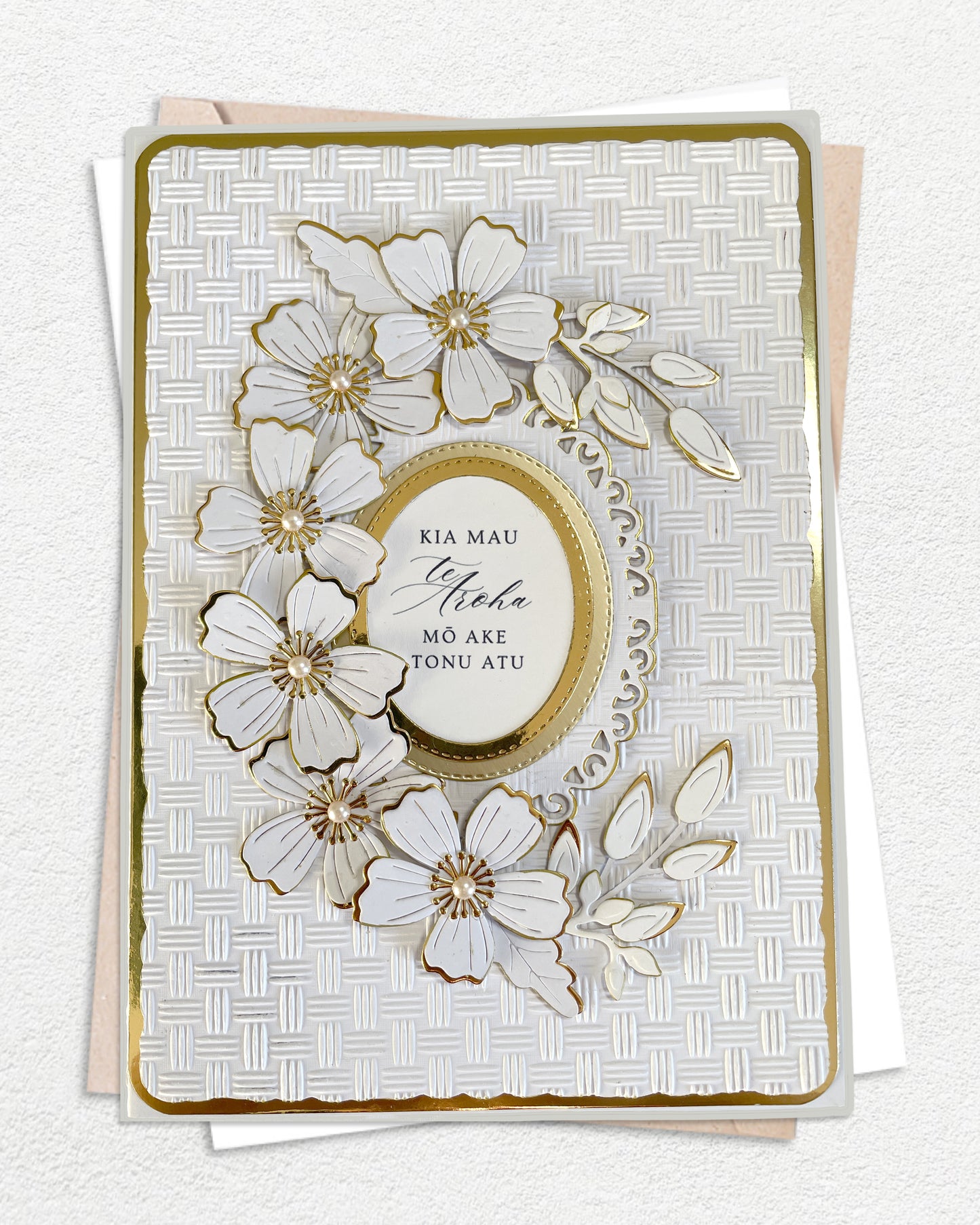 Luxury Handmade Māori Wedding Card – May your Love Last Forever