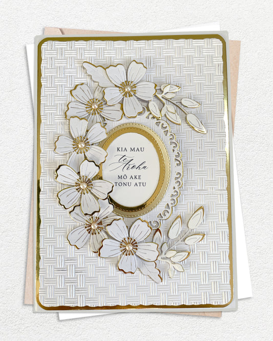 Luxury Handmade Māori Wedding Card – May your Love Last Forever