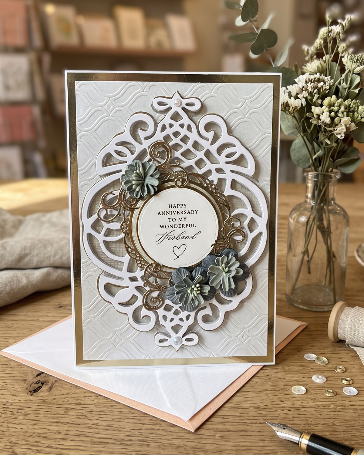 Anniversary card for Husband by Del Cards NZ