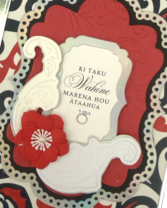 Luxury Handmade Māori Wedding Card – To my Beautiful Bride