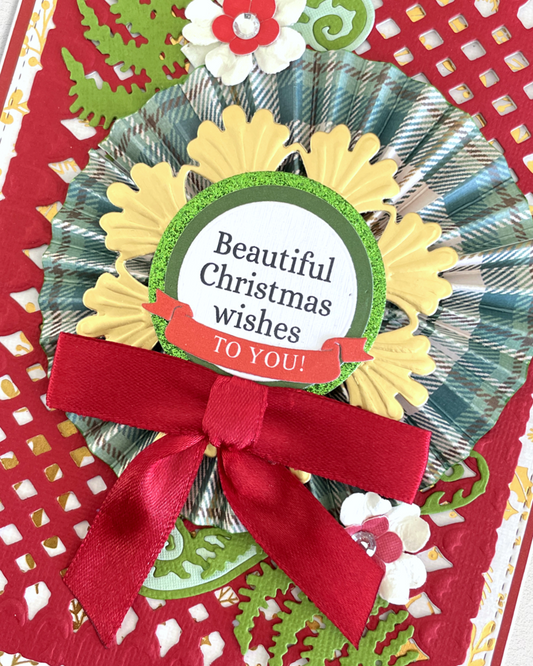 Luxury Handmade Christmas Card | Beautiful Christmas Wishes to you
