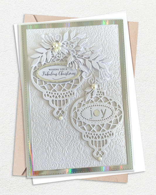 Christmas Card | White Holographic Luxury