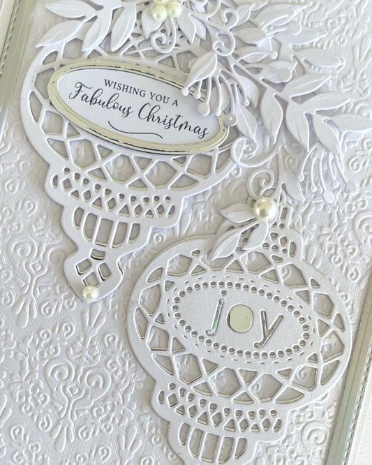 Christmas Card | White Holographic Luxury