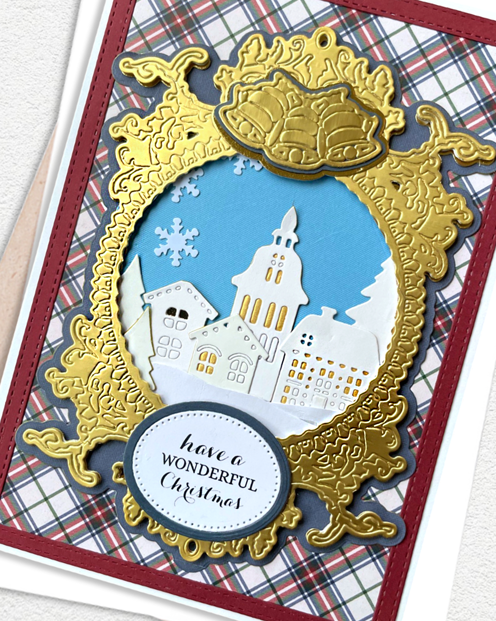 Close up of winter christmas card