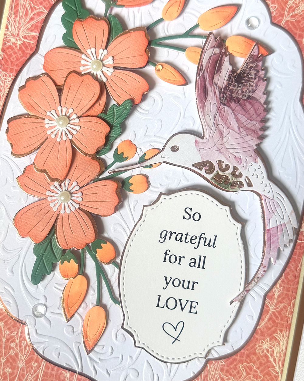 Thank you card made in New Zealand by Del Cards NZ