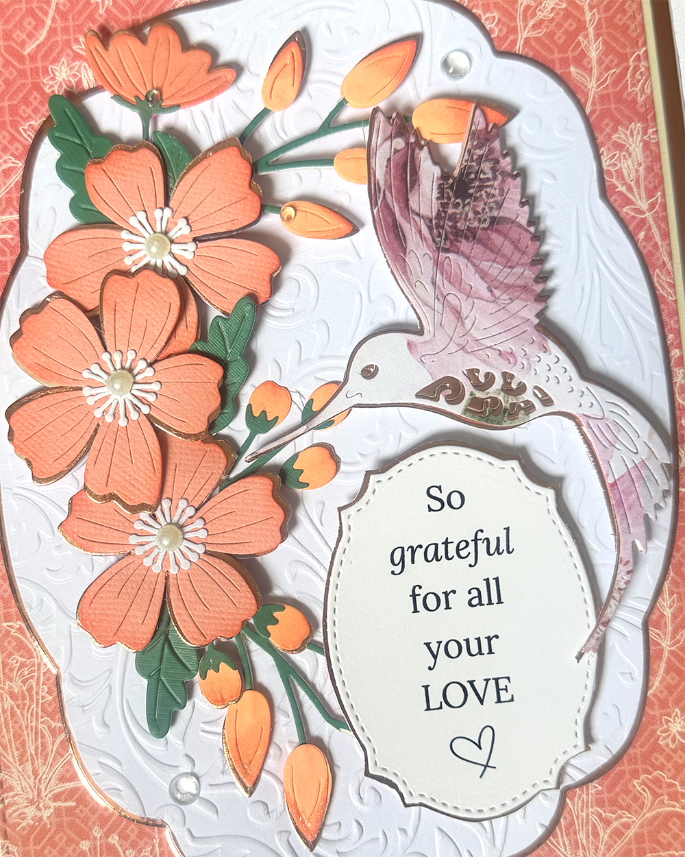 Thank you card made in New Zealand by Del Cards NZ