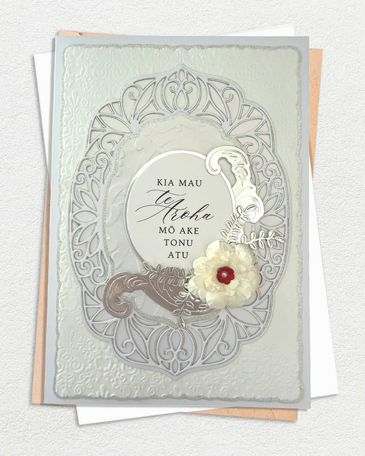 Maori wedding card made by Del Cards NZ