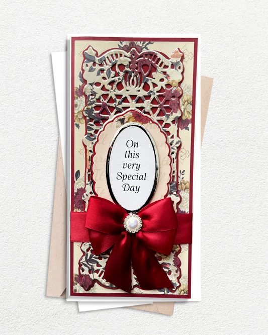 Handmade special occasion card with delicate design, made in Auckland New Zealand — On this special day