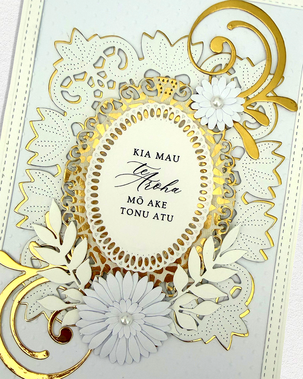 Luxury Handmade Māori Wedding Card | May your Love Last Forever