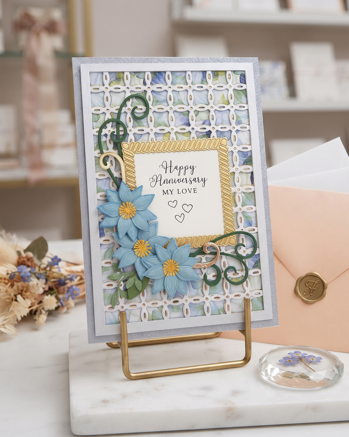 Anniversary card made by Del Cards NZ