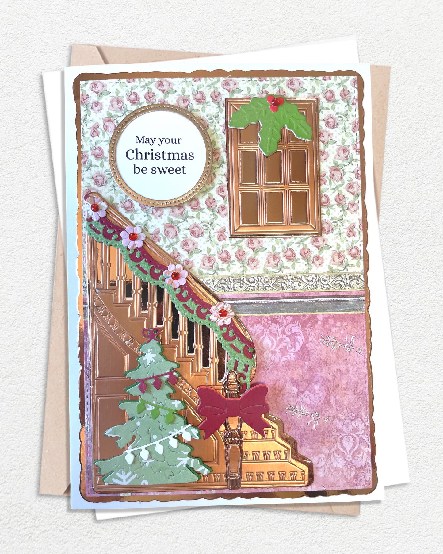 Christmas Card | May your Christmas be Sweet - Staircase Scene