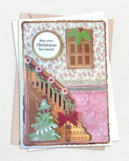 Christmas Card | May your Christmas be Sweet - Staircase Scene