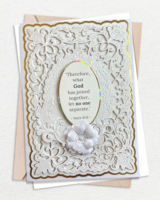 Christian Wedding Card, with an inspiring Bible message