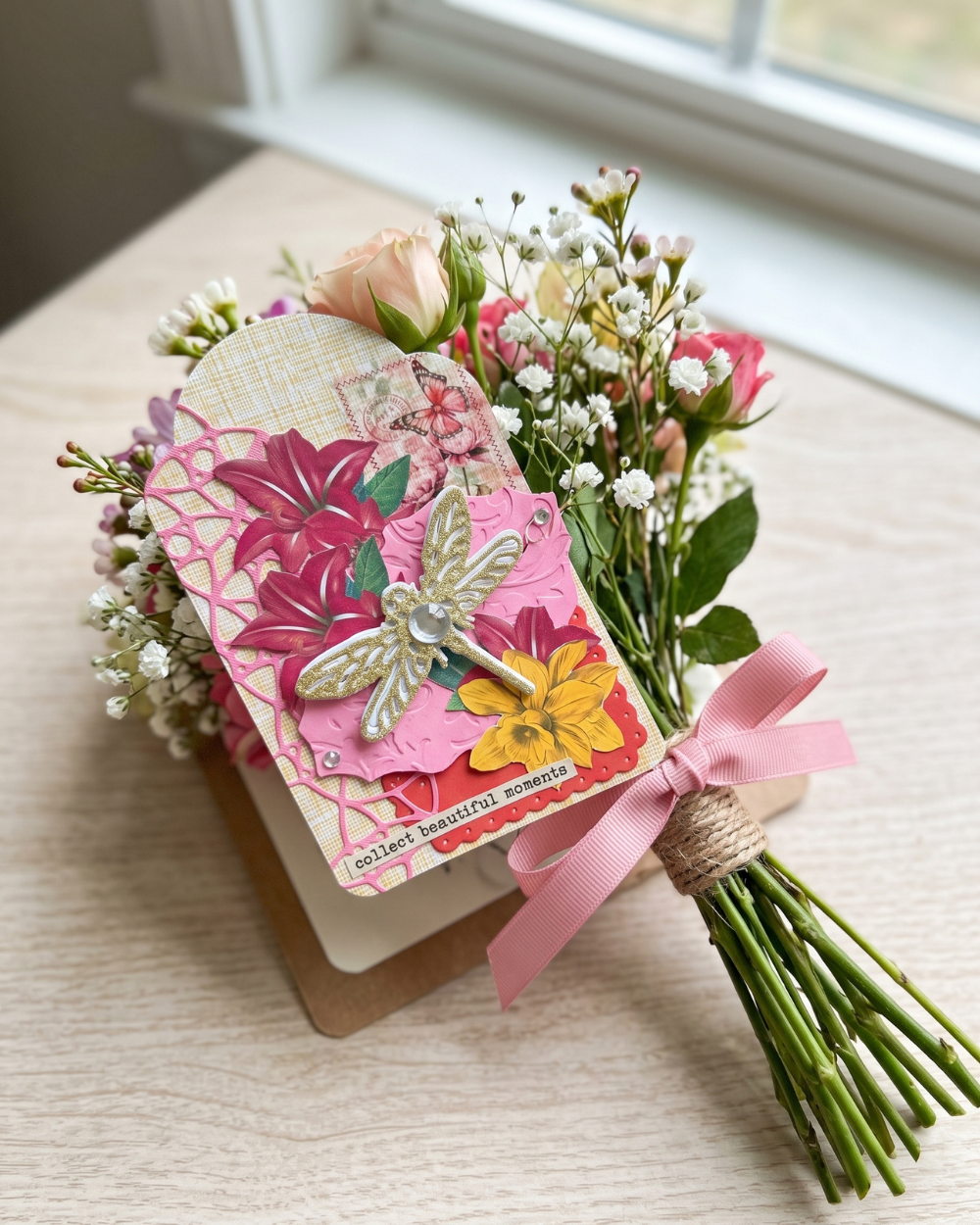MIni handmade card by Del Cards NZ