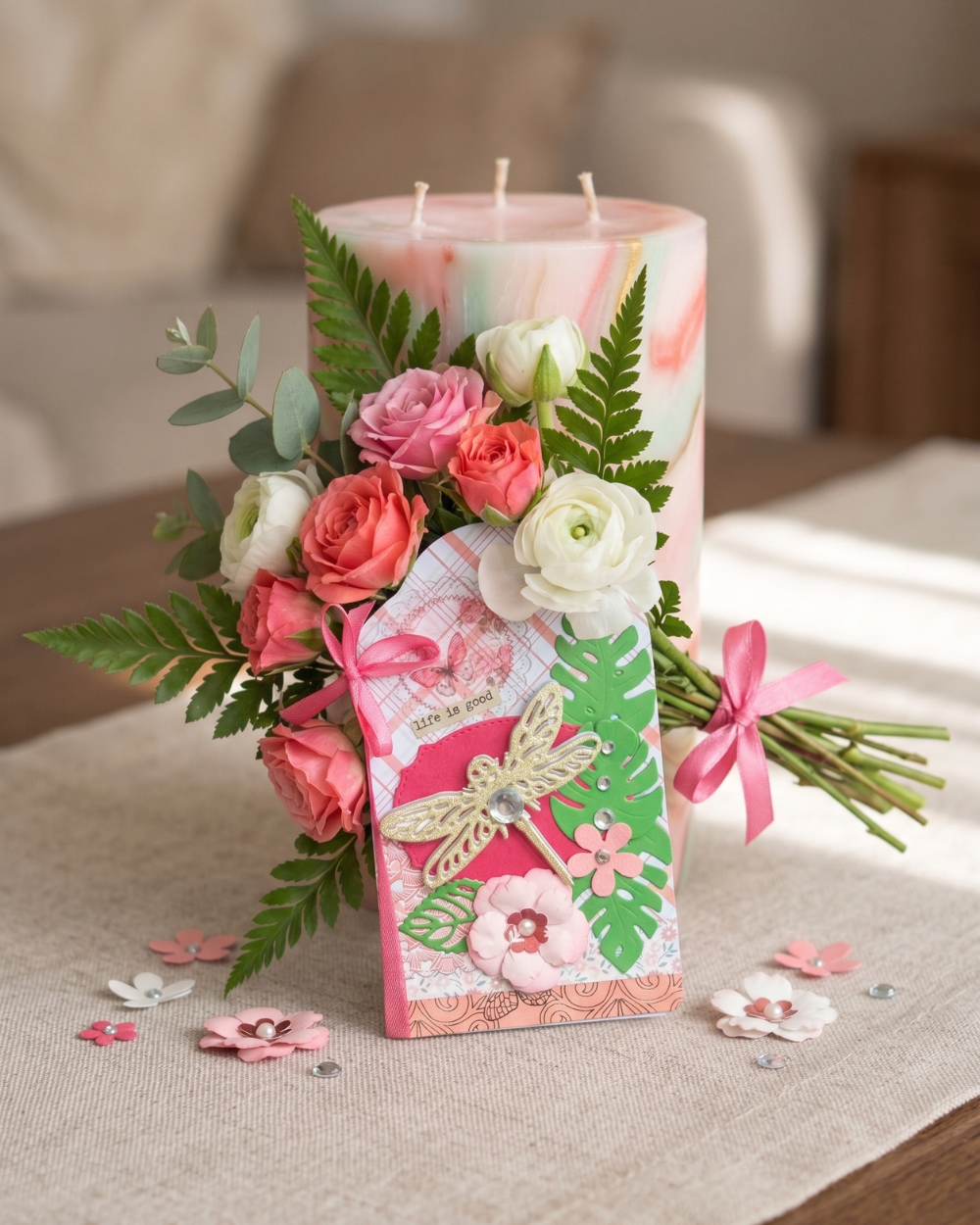 Handmade card for sale, made in NZ by Del Cards NZ
