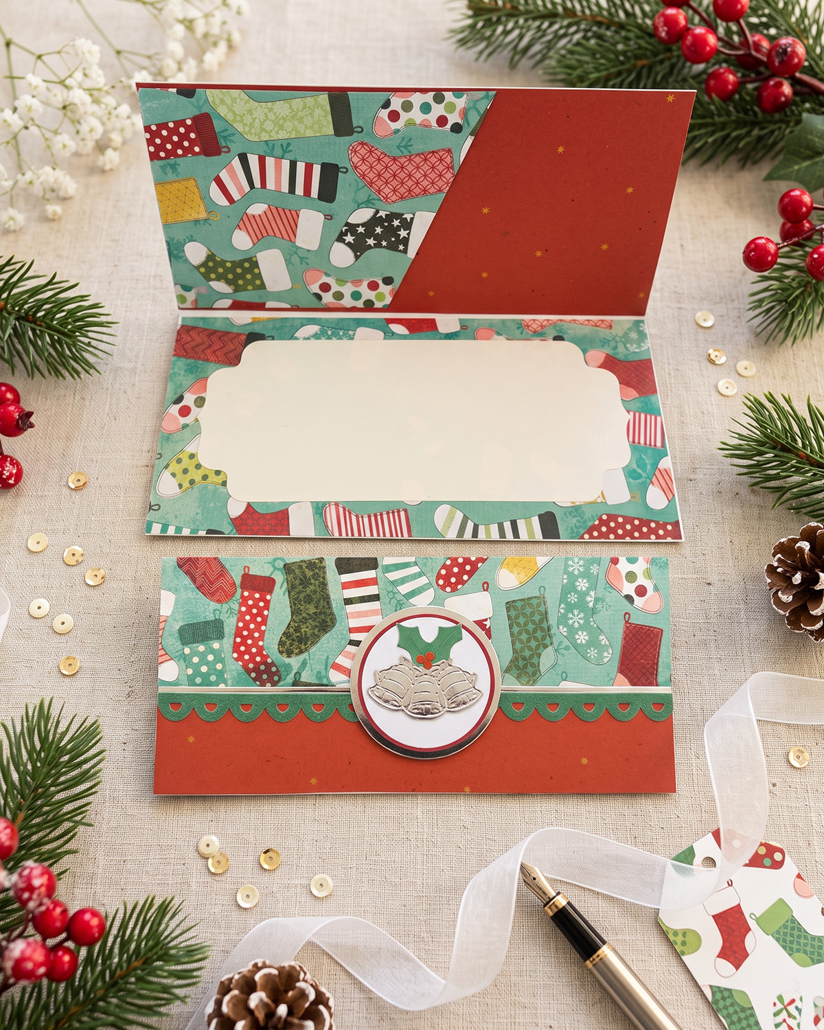 Money Wallet | Colorful Christmas Socks