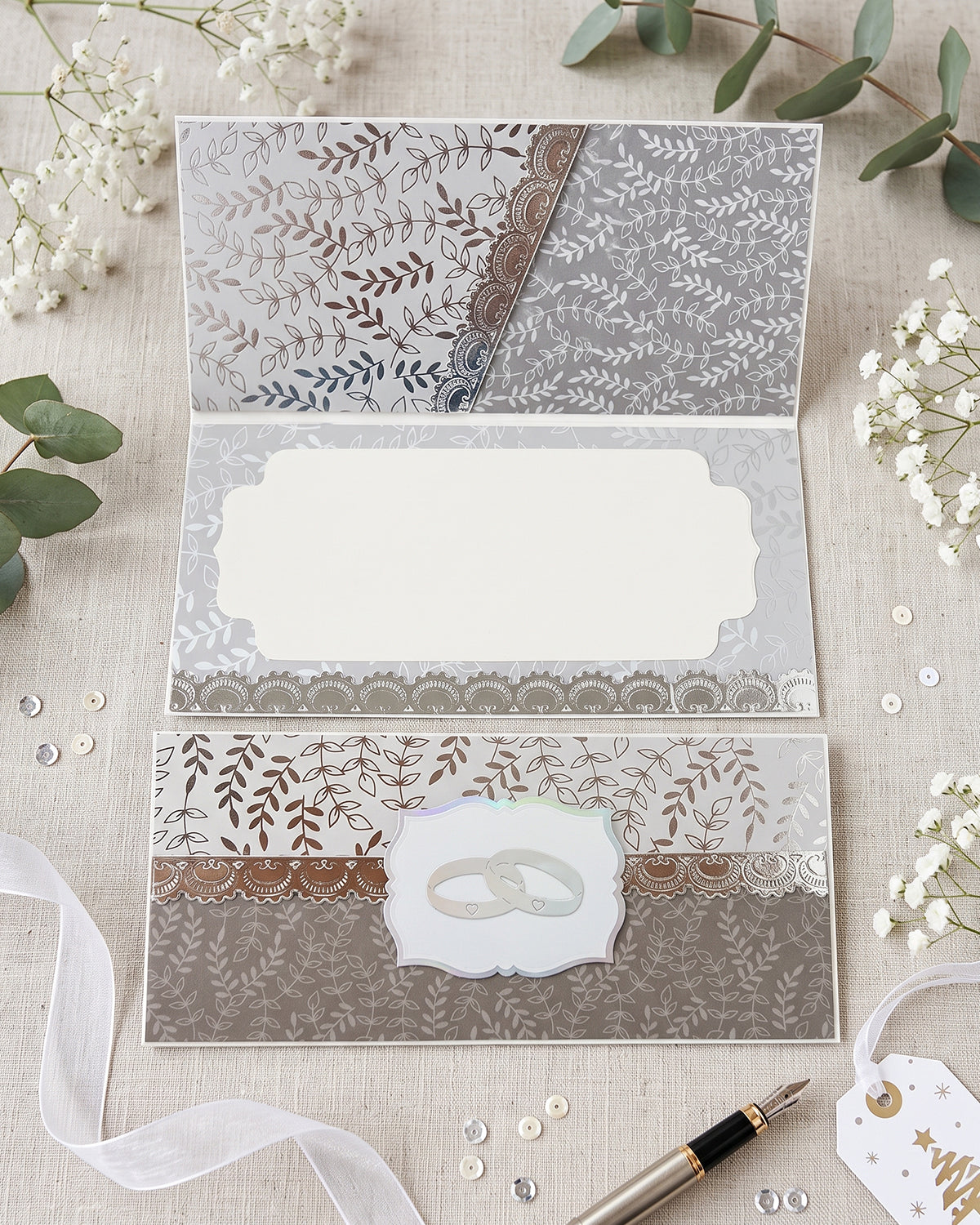 Money Wallet | Wedding, Silver Border