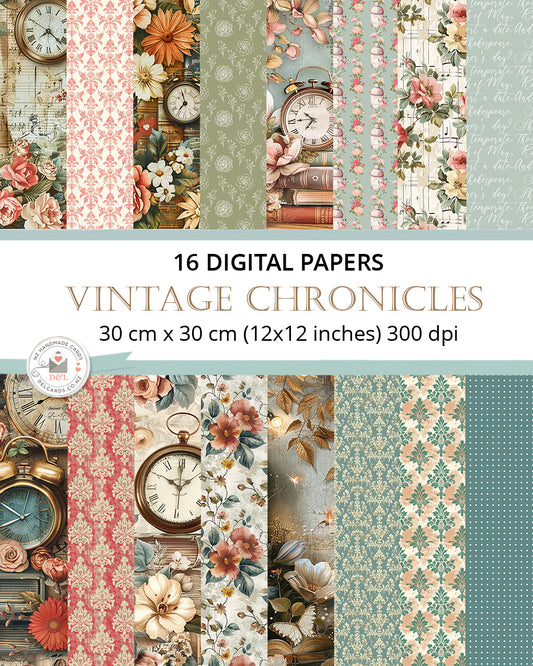 Vintage Chronicles - Digital Papers