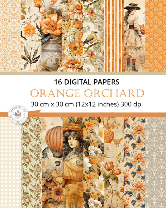 Digital Papers - Orange Orchard